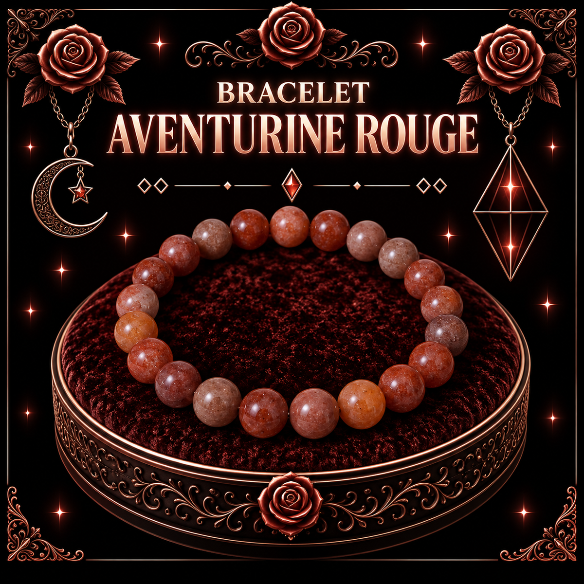 Aventurine rouge 8mm