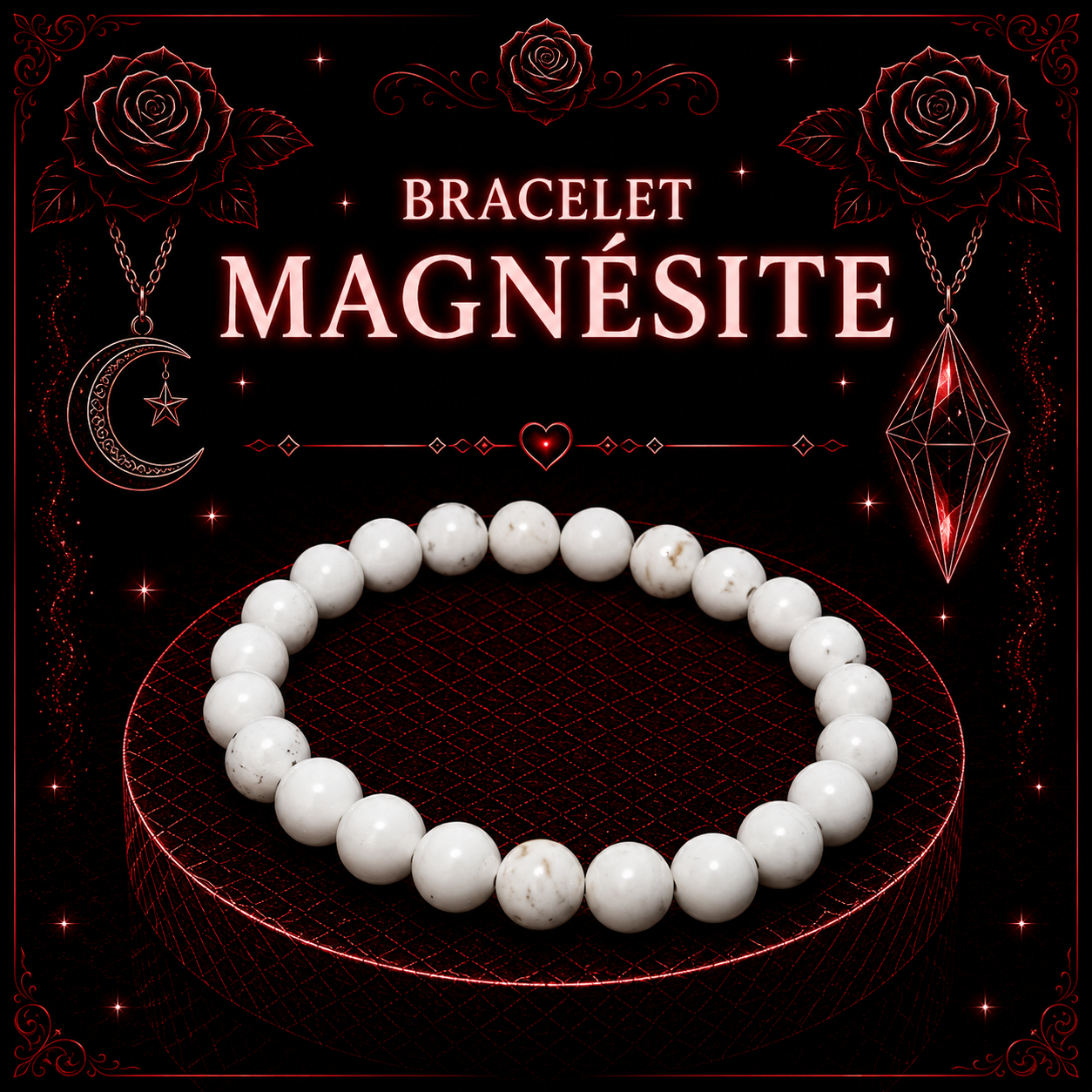 Bracelet Magnésite 6mm