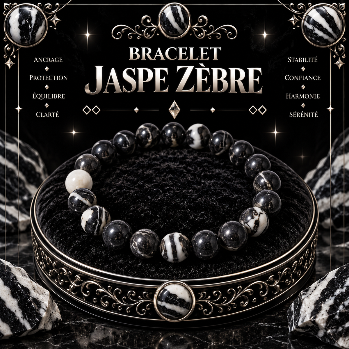 Jaspe Zèbre 8mm