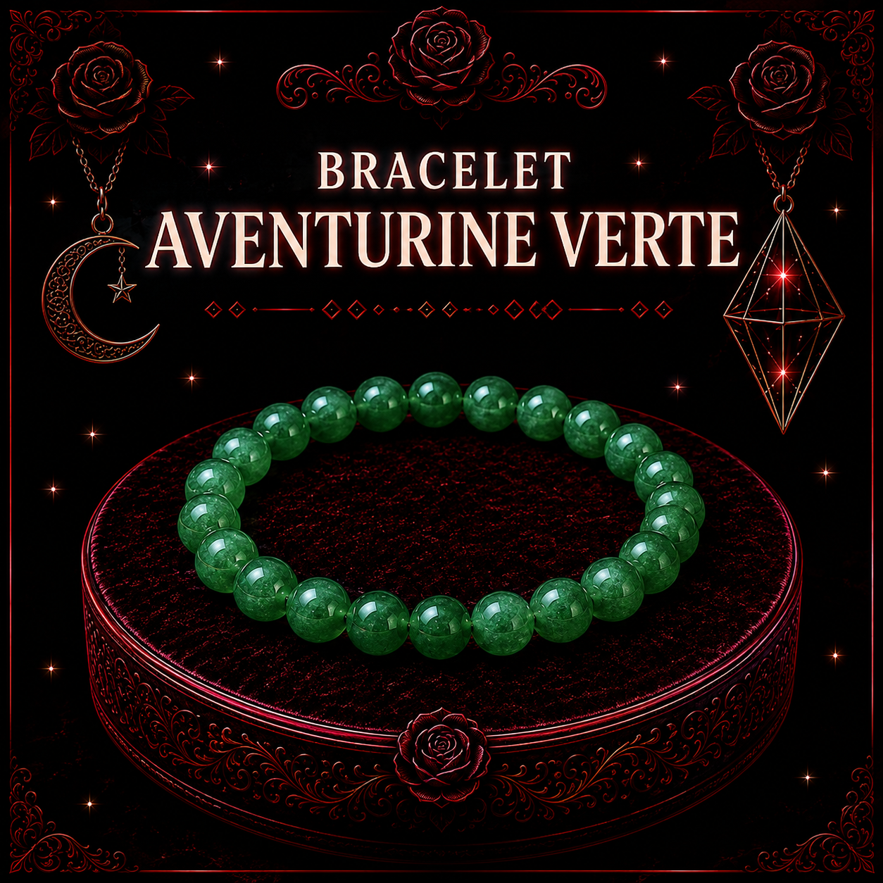 Bracelet Aventurine Verte 8mm