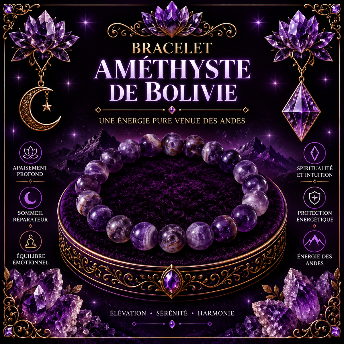 Améthyste Bolivie 8mm