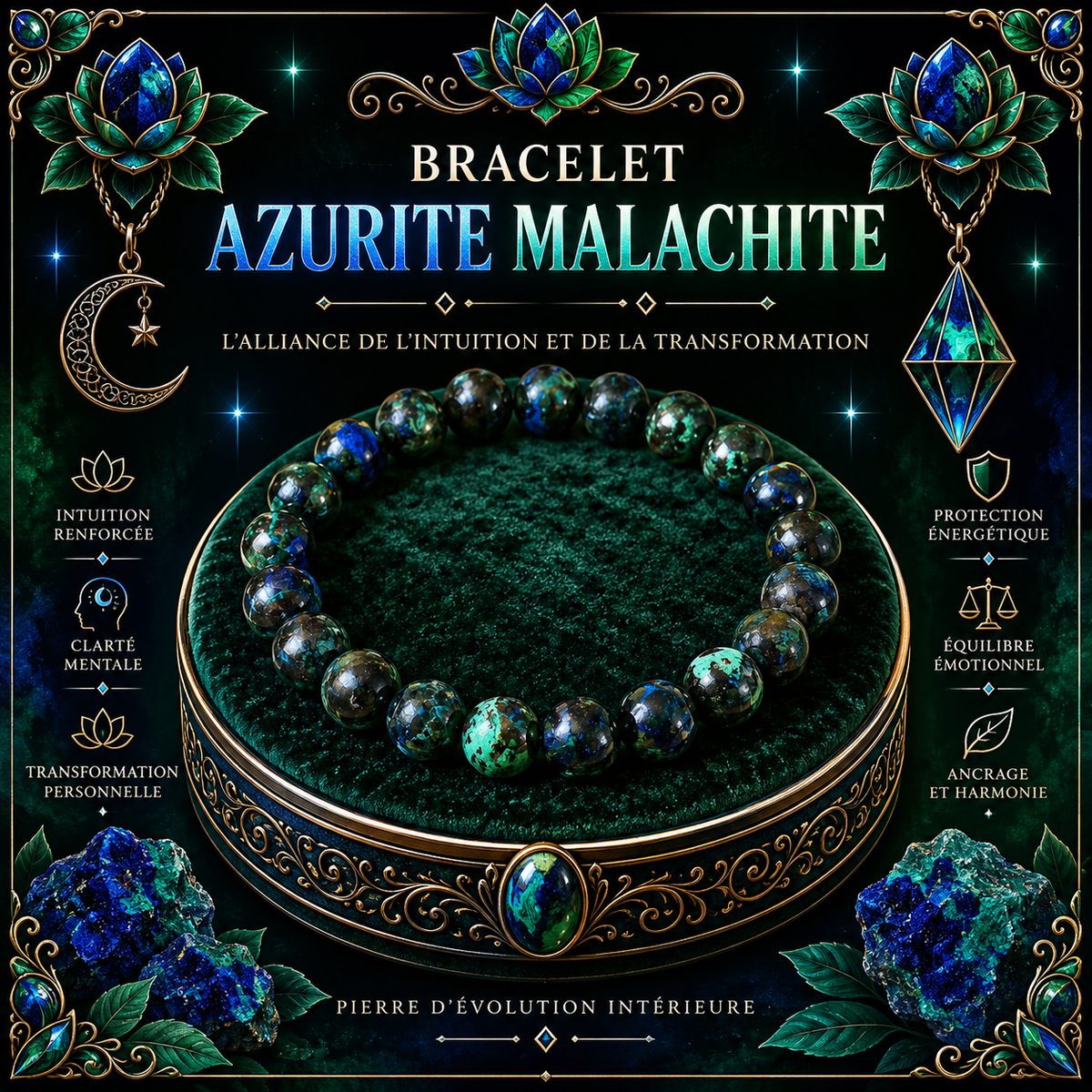 Azurite Malachite 8mm