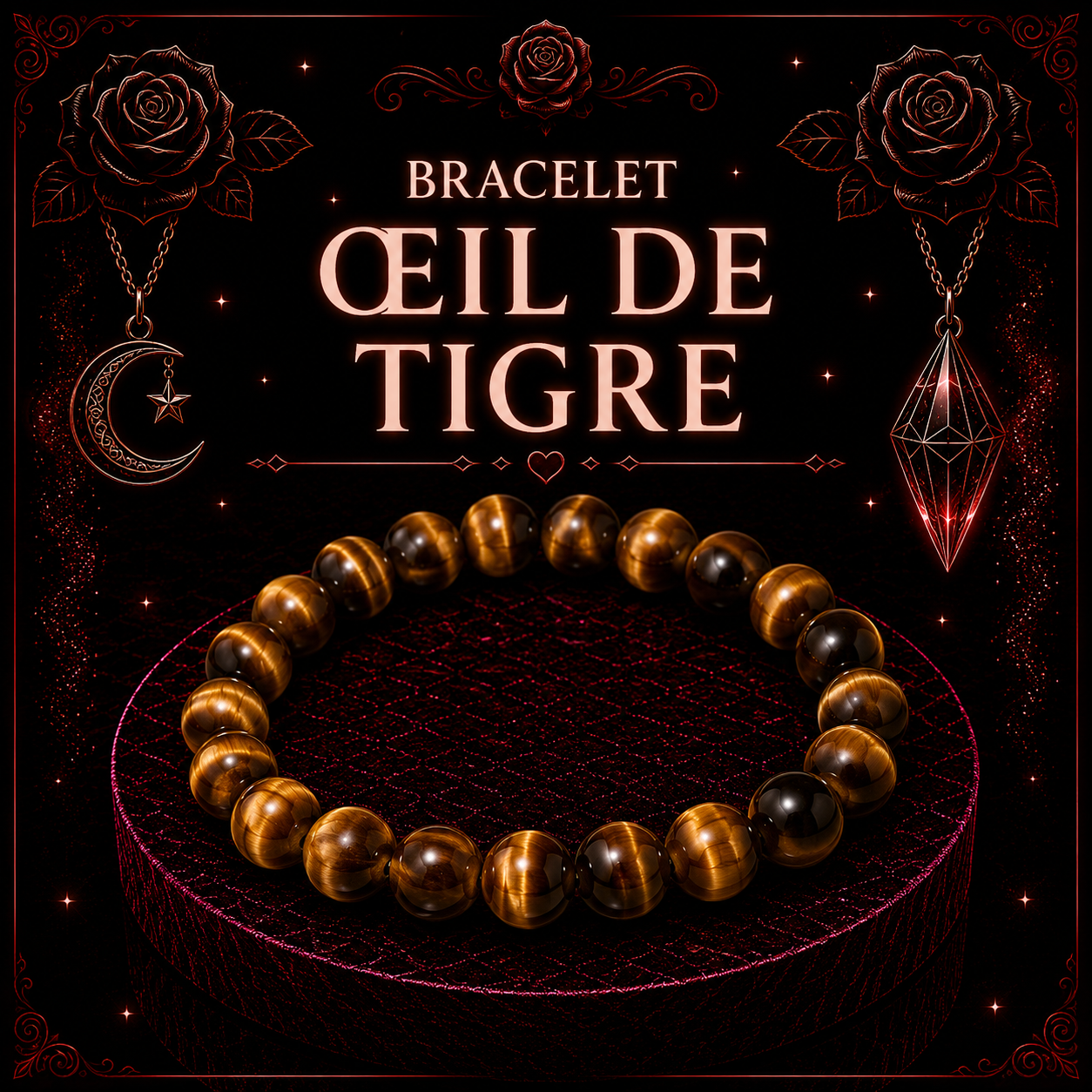 Bracelet Œil de Tigre 6mm