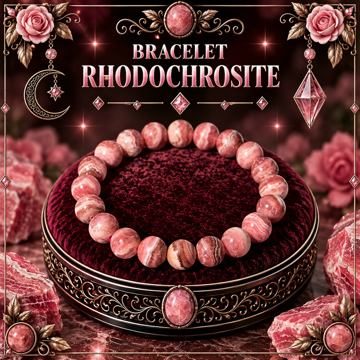 Rhodochrosite 8,5/9,5 mm