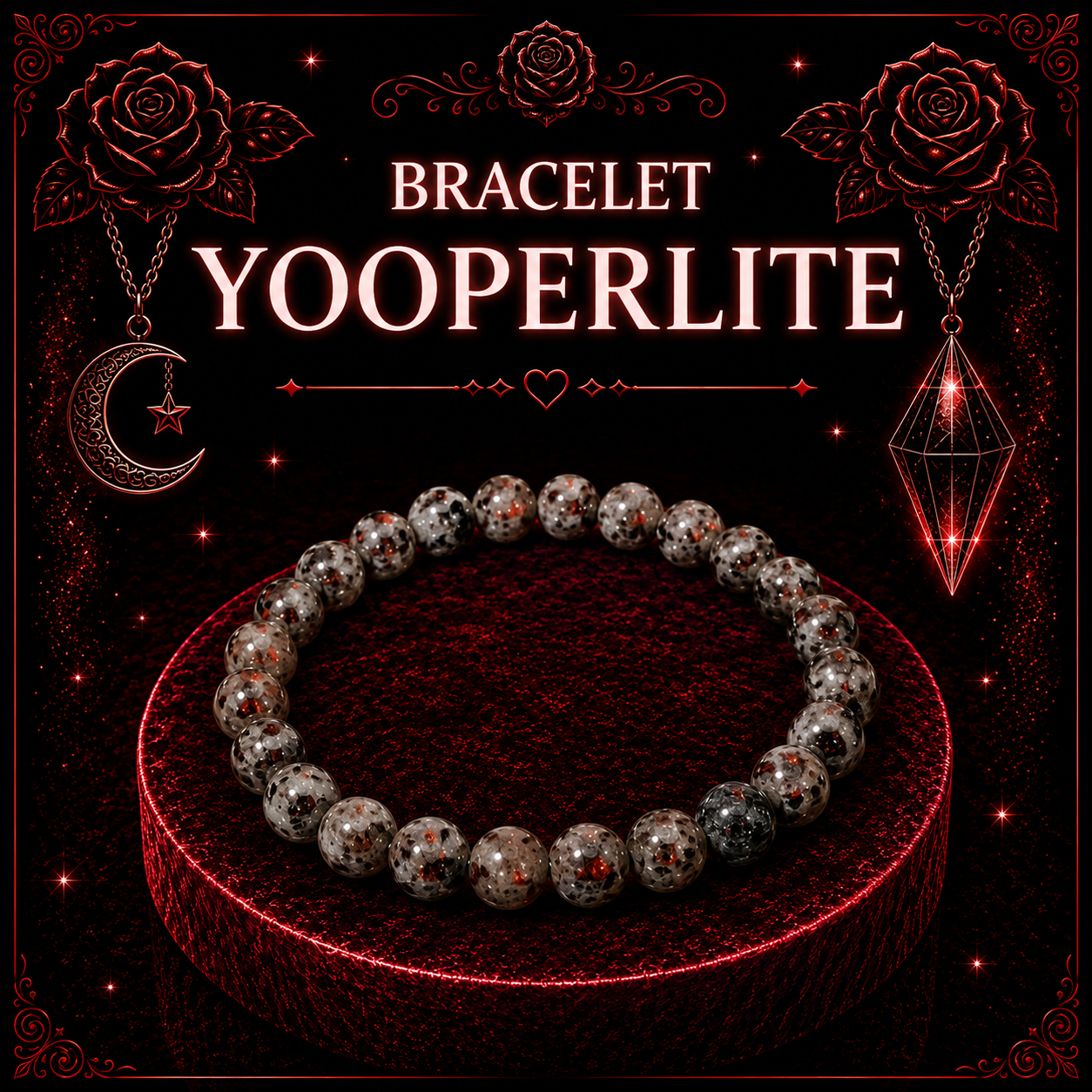 Bracelet en Yooperlite 6mm