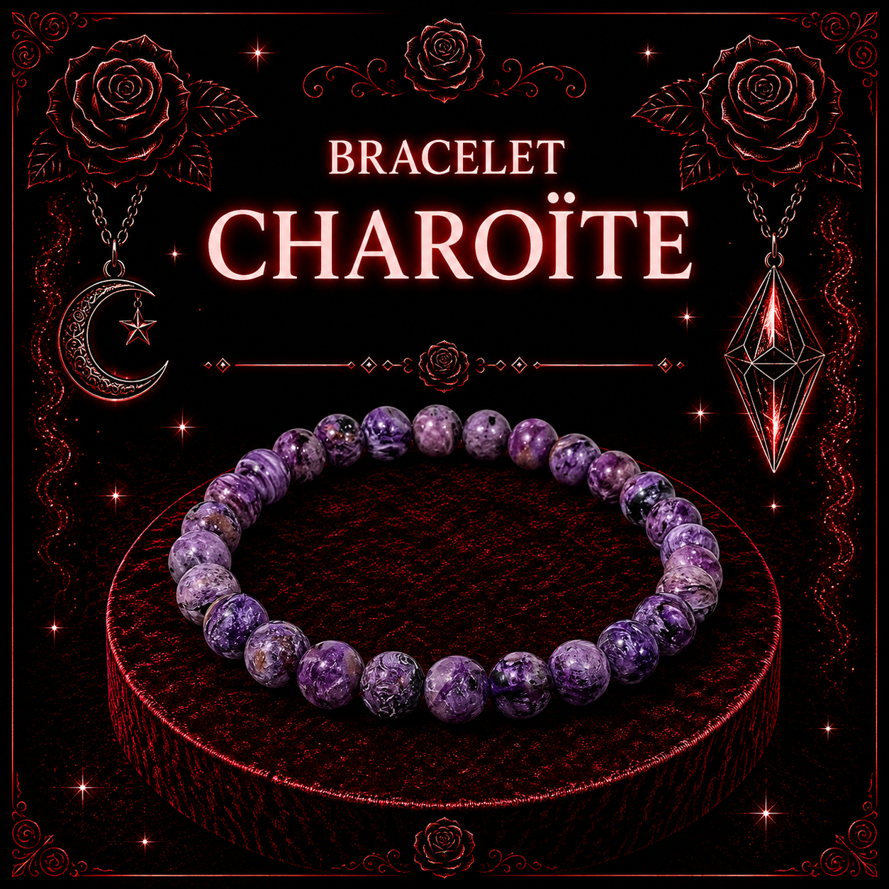 Bracelet Charoïte 6mm