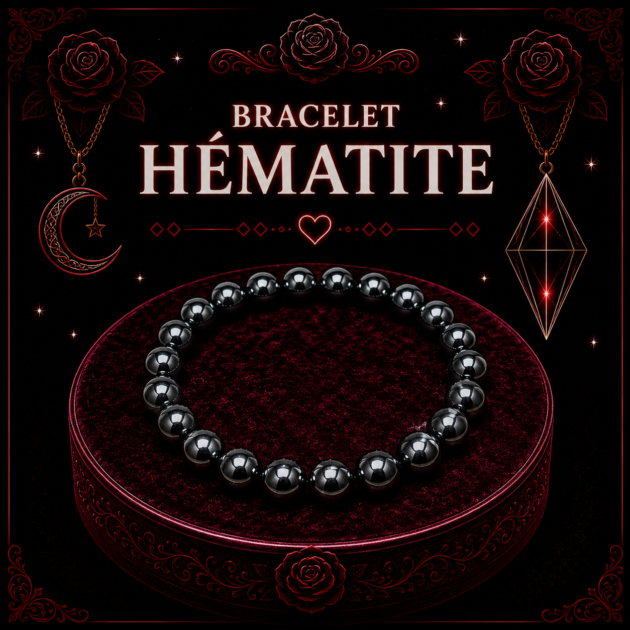 Bracelet Hématite 8mm