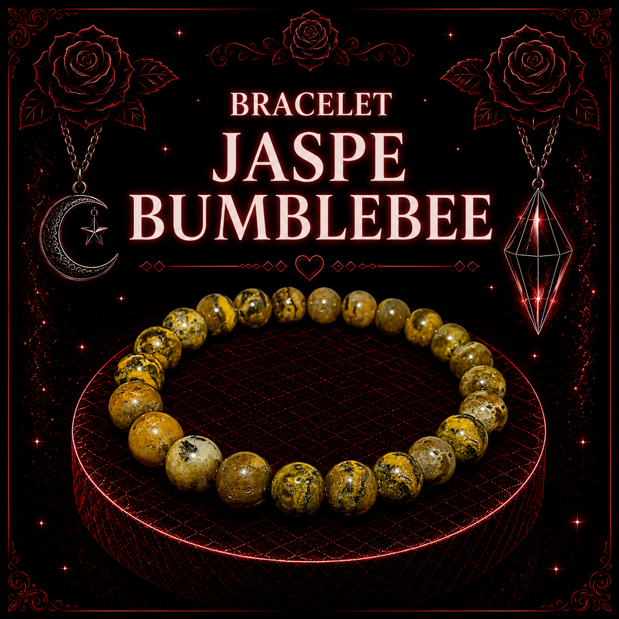 Bracelet Jaspe Bumblebee 8mm