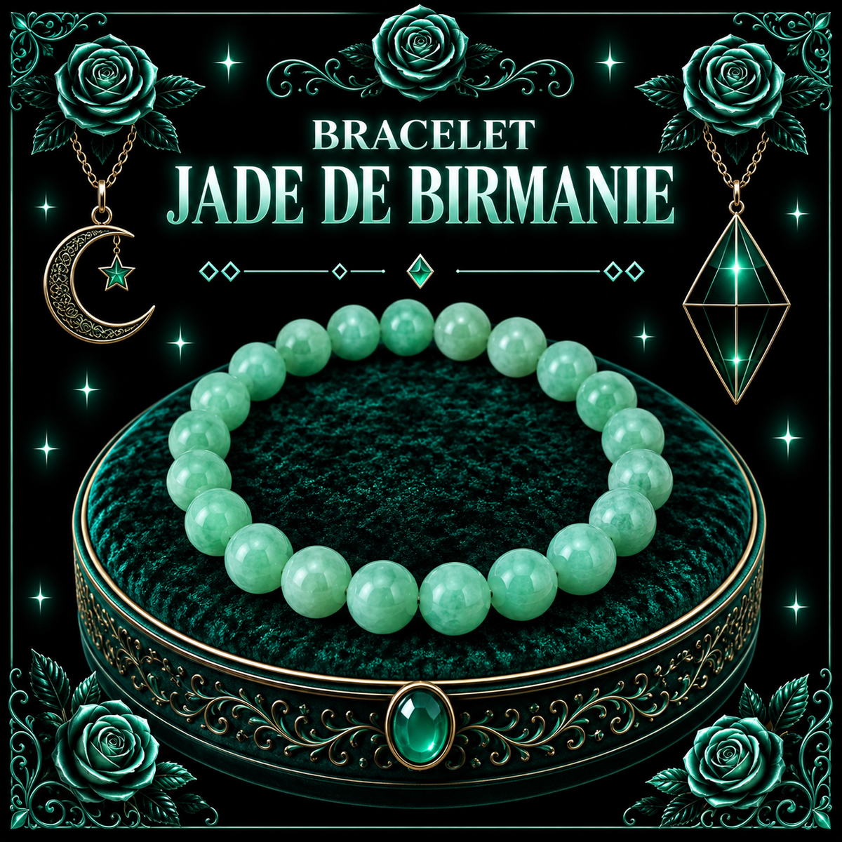 Jade de Birmanie 8mm