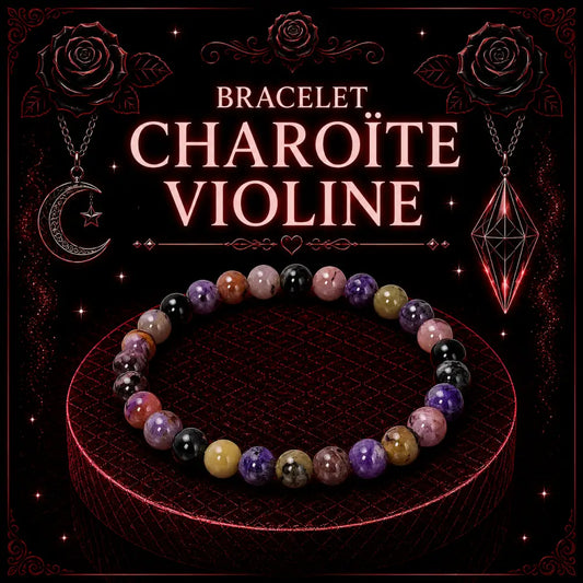 Bracelet Charoïte Violine 6mm