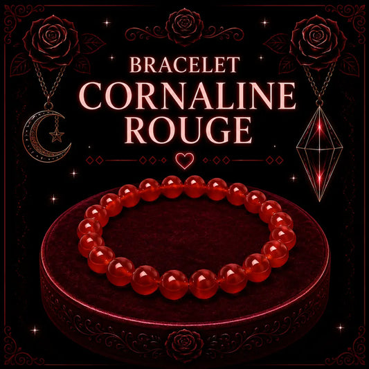 Bracelet Cornaline Rouge 8mm
