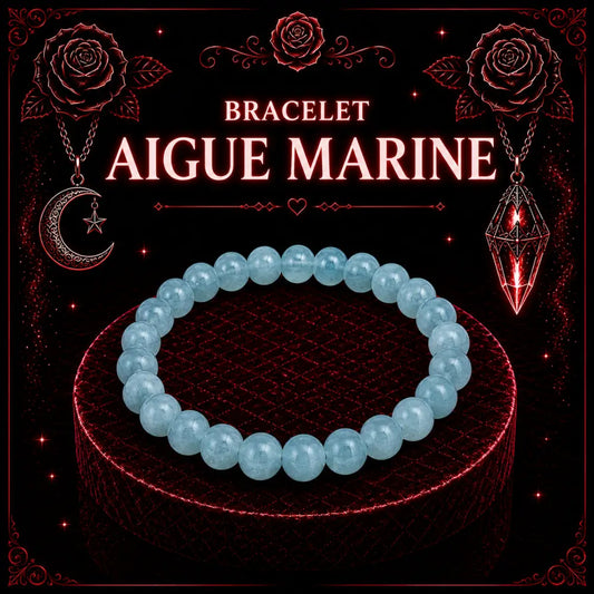 Bracelet en Aigue-Marine 6mm