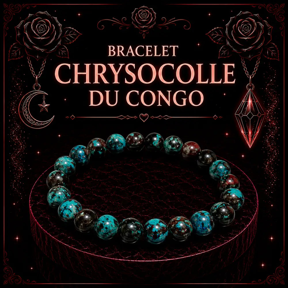 Bracelet en Chrysocolle du Congo 6mm