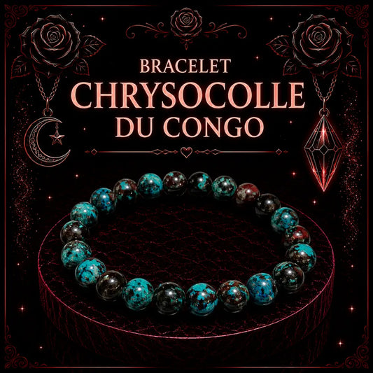 Bracelet en Chrysocolle du Congo 6mm