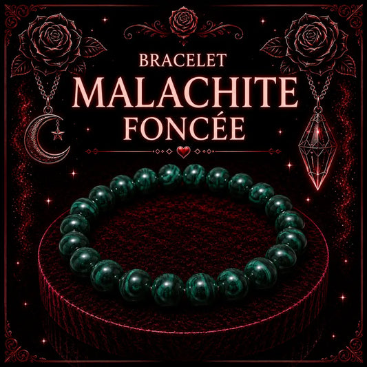 Bracelet en Malachite foncée