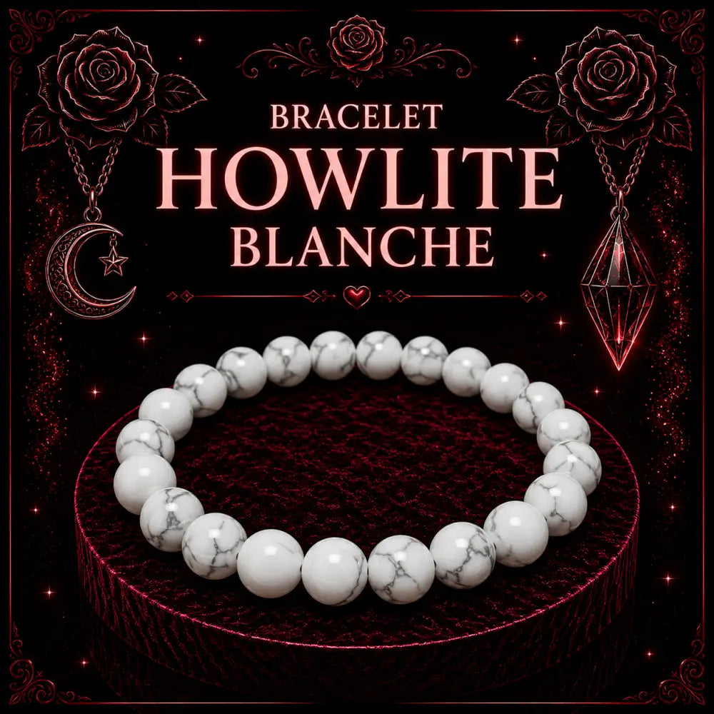 Bracelet Howlite Blanche 8mm