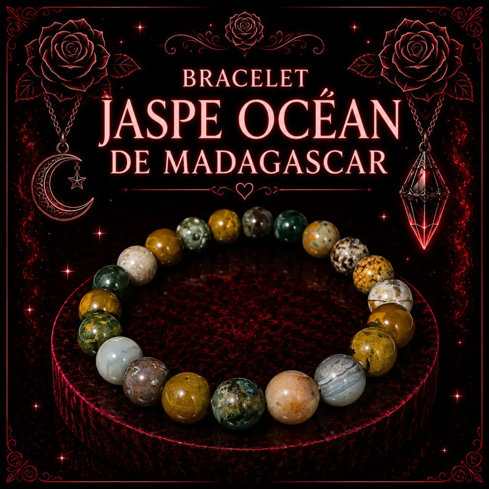 Bracelet Jaspe Océan de Madagascar 8mm