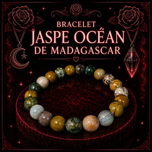 Bracelet Jaspe Océan de Madagascar 8mm
