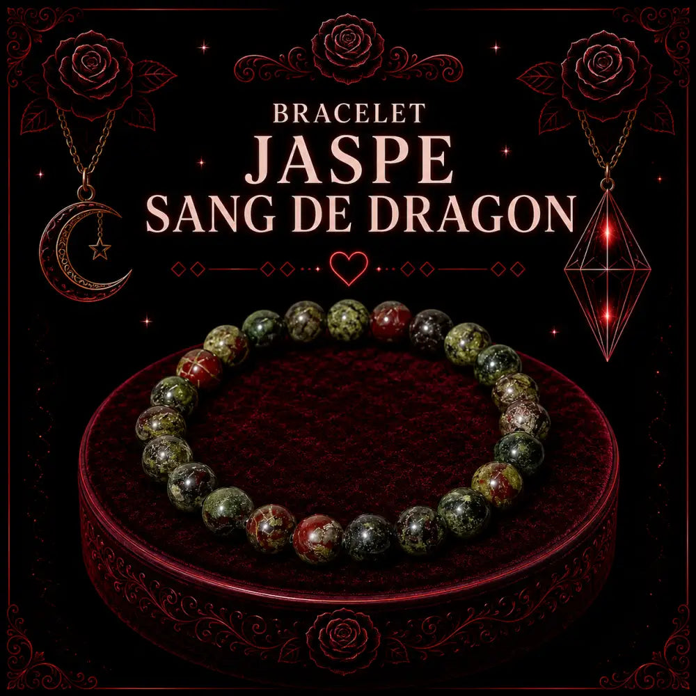 Bracelet Jaspe Sang de dragon 6mm