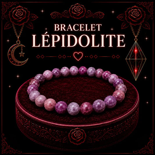 Bracelet Lépidolite 6mm